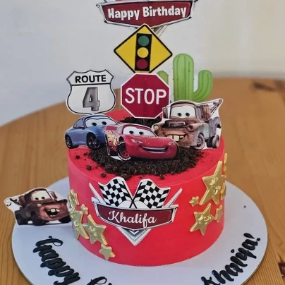 Mcqueen Car Cake in Buttercream